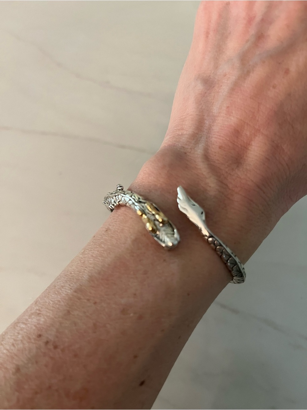 John Hardy Naga Bracelet - Sterling Silver and 18K Gold